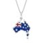 Picture of OZZIE MAP & FLAG CHARM RED WHITE & BLUE with chain